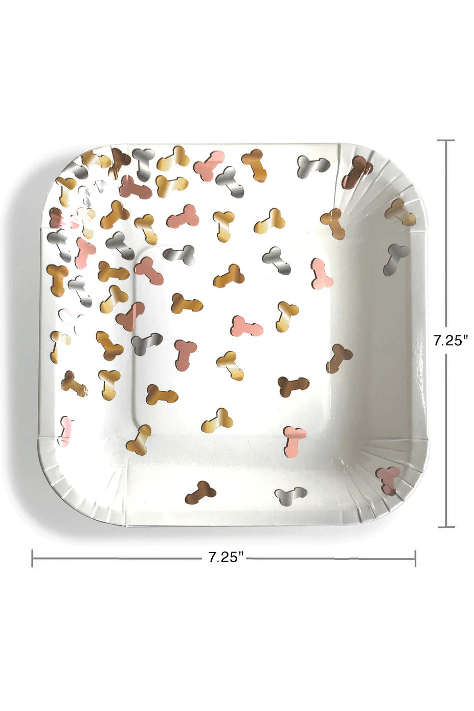 8-Pack Glitterati Penis Party Paper Plates, Bachelorette Penis Plates - AlicePrin.com