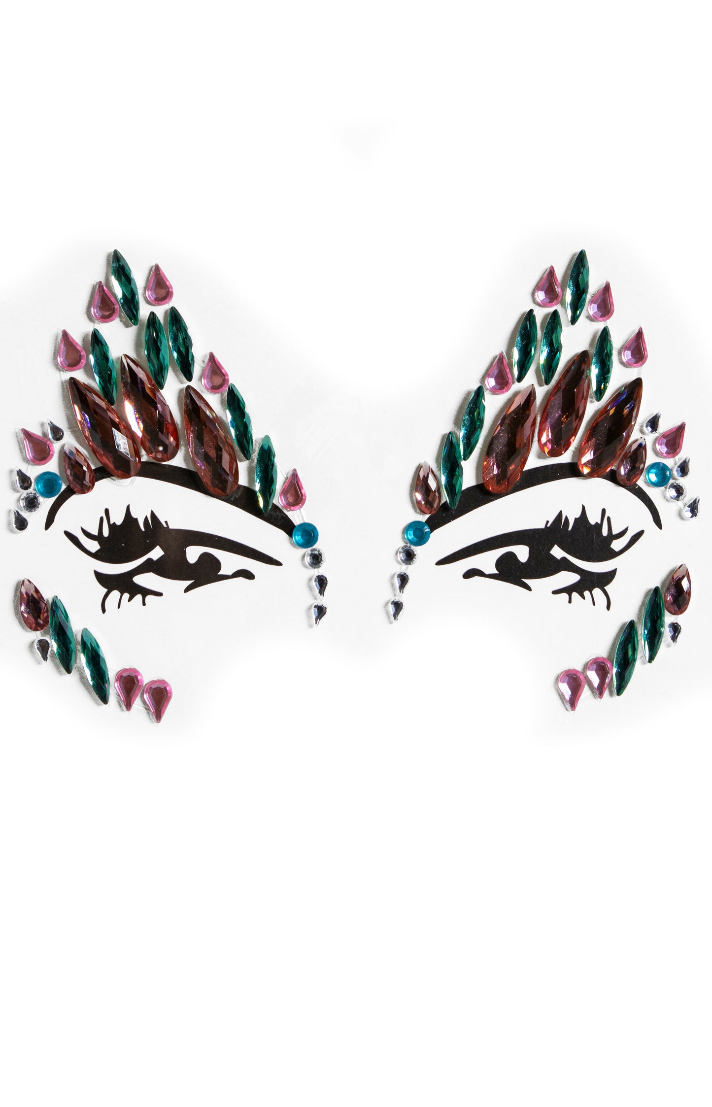 Eye Spikes Face Gems, Pink and Blue Eye Face Gems - AlicePrin.com