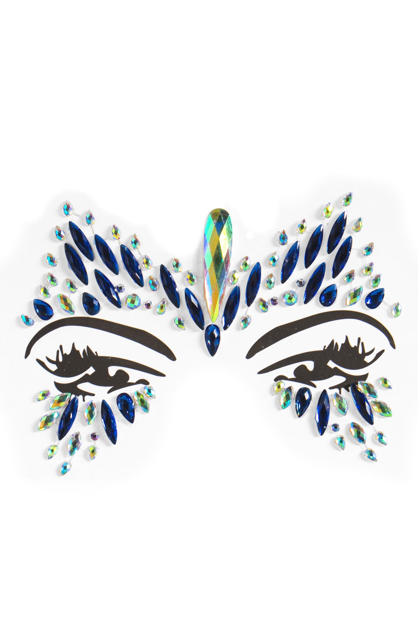 Pride Spikes Face Gems, Green Green Face Stickers - AlicePrin.com