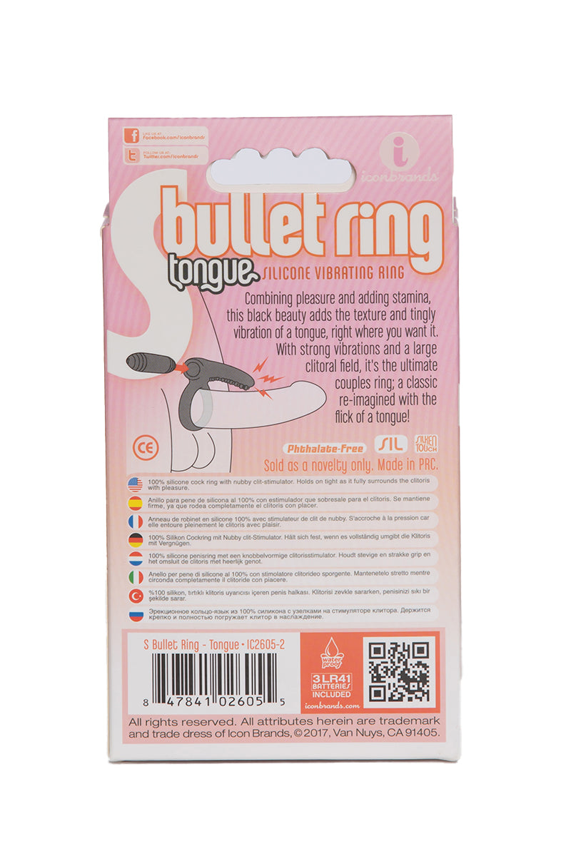 Men's Tongue Bullet Cock Ring