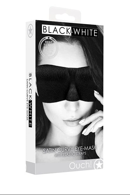 Curvy Satin Blindfold, Black Satin Eye Mask - AlicePrin.com