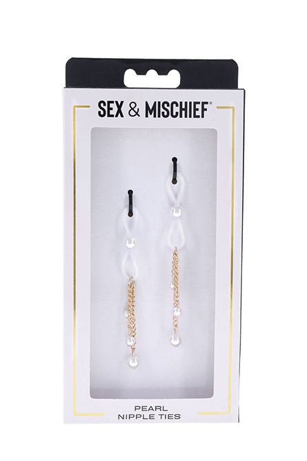Pearl Nipple Ties, Gold Nipple Ties - AlicePrin.com