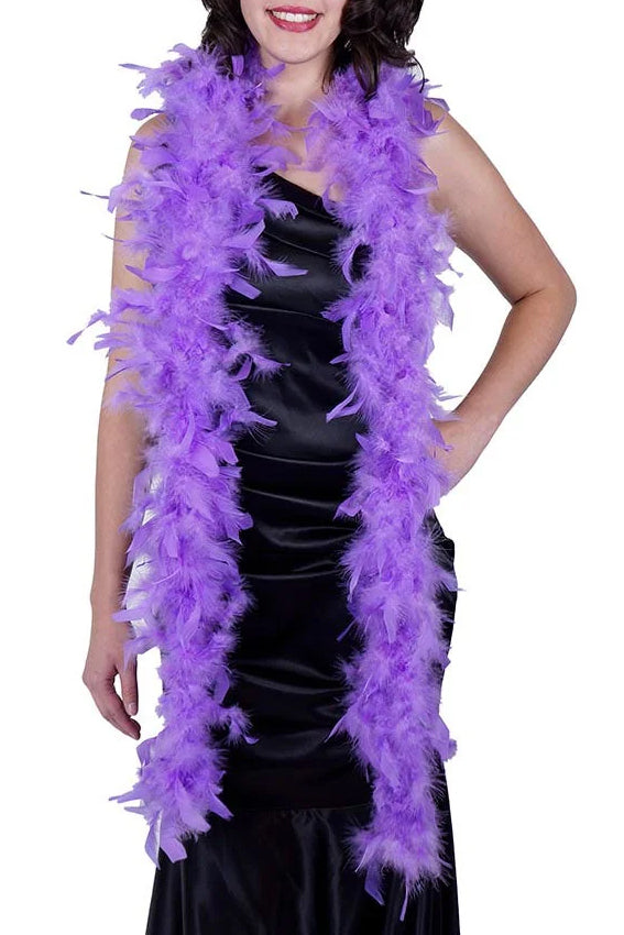 Lightweight Lavender Feather Boa, Purple Feather Boa - AlicePrin.com