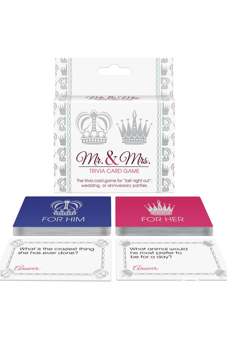 Mr. & Mrs. Trivia Card Game, Bridal Shower Card Game - AlicePrin.com
