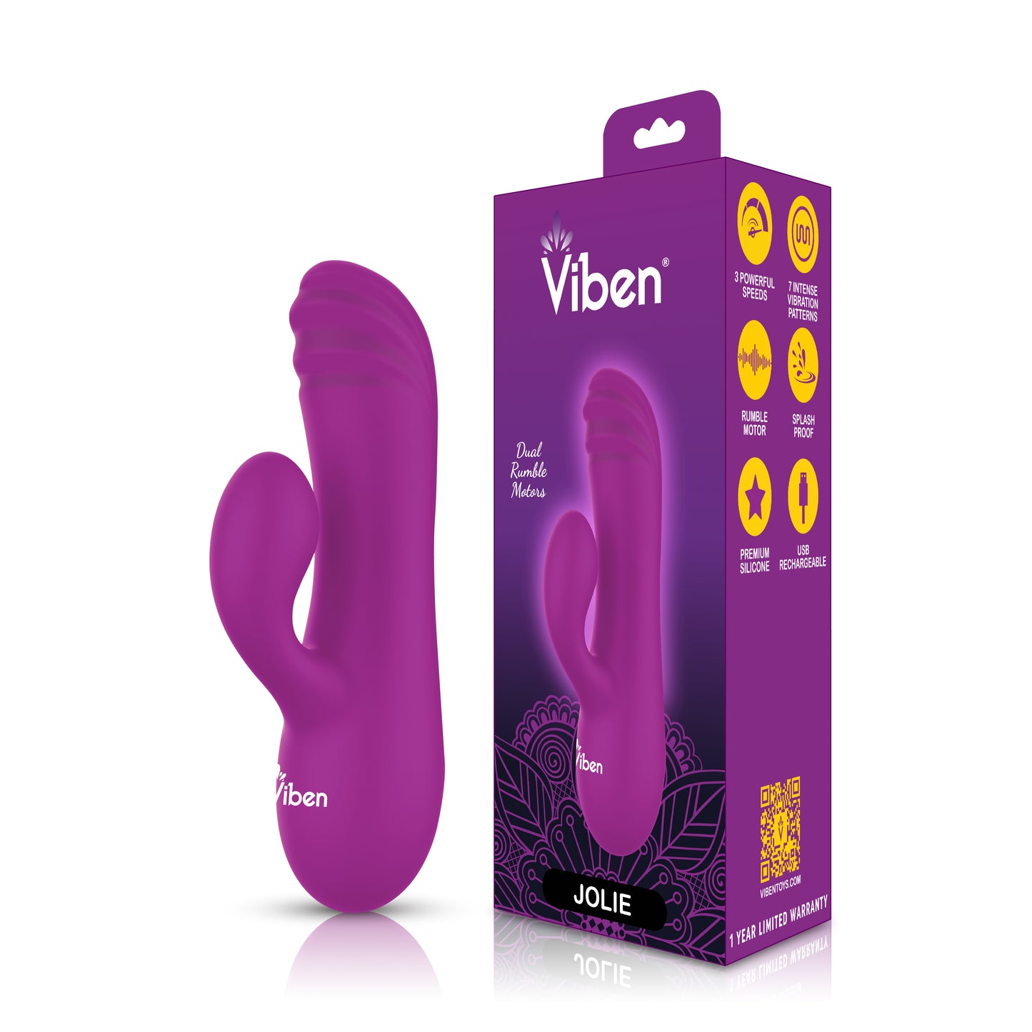 Jolie Mini Pleasure Ridges Rabbit Vibe, Mini Rabbit Vibrator - AlicePrin.com
