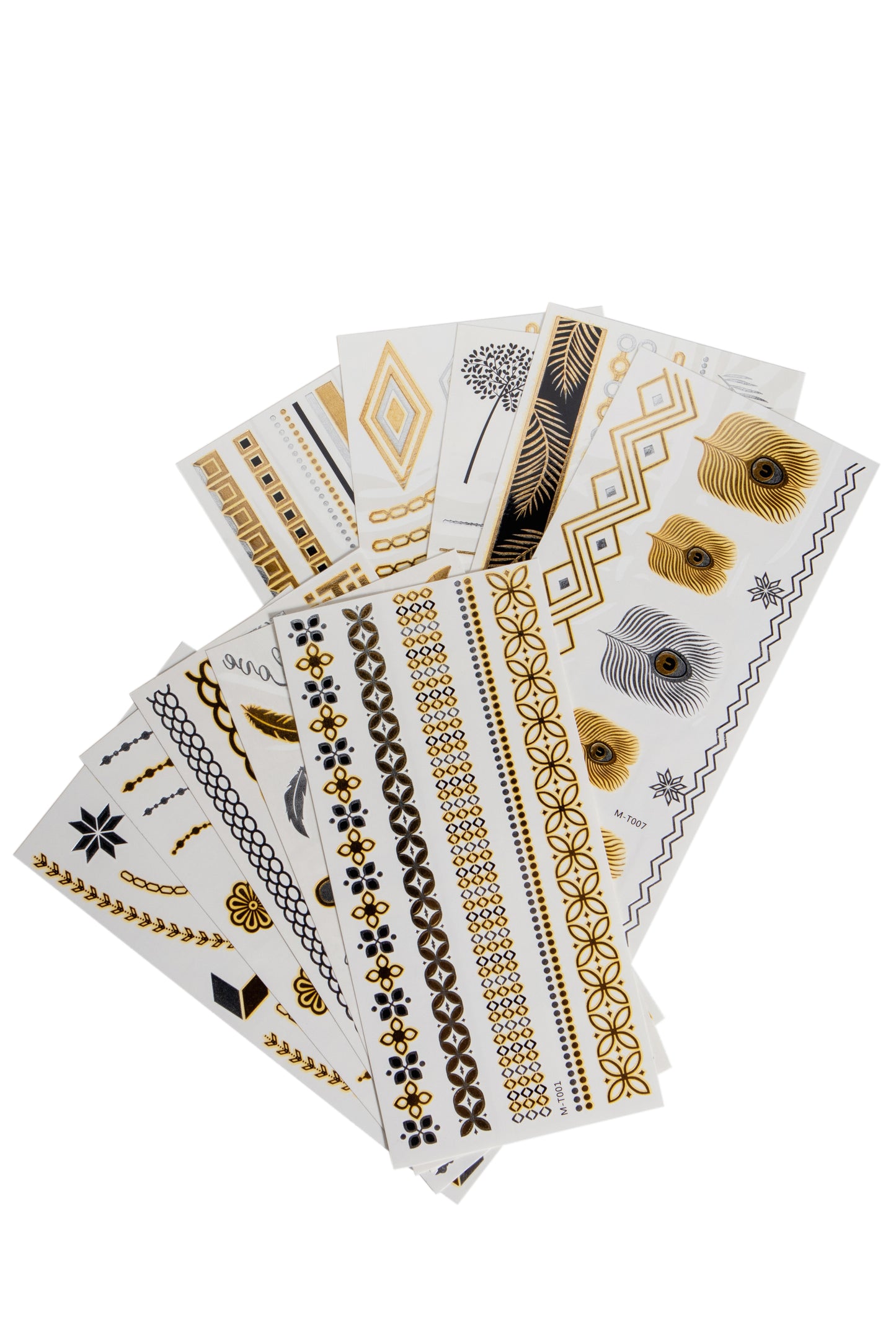 Let Your Light Shine Golden Festival Temporary Tattoo Pack, Gold and Black Temporary Tattoos - AlicePrin.com