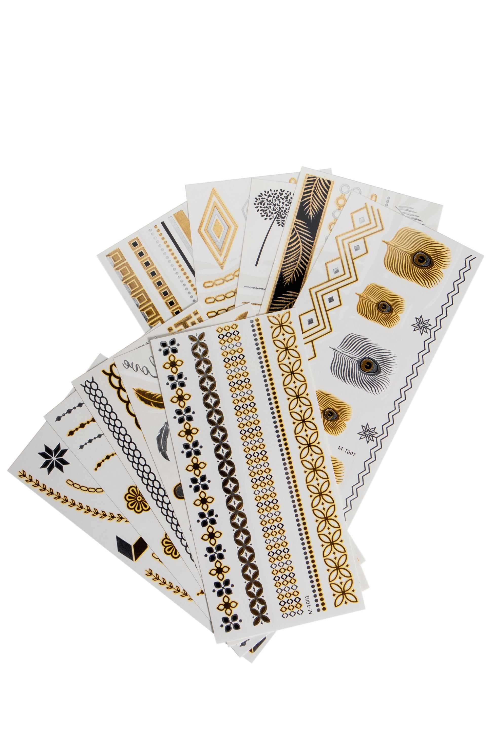 Let Your Light Shine Golden Festival Temporary Tattoo Pack, Gold and Black Temporary Tattoos - AlicePrin.com