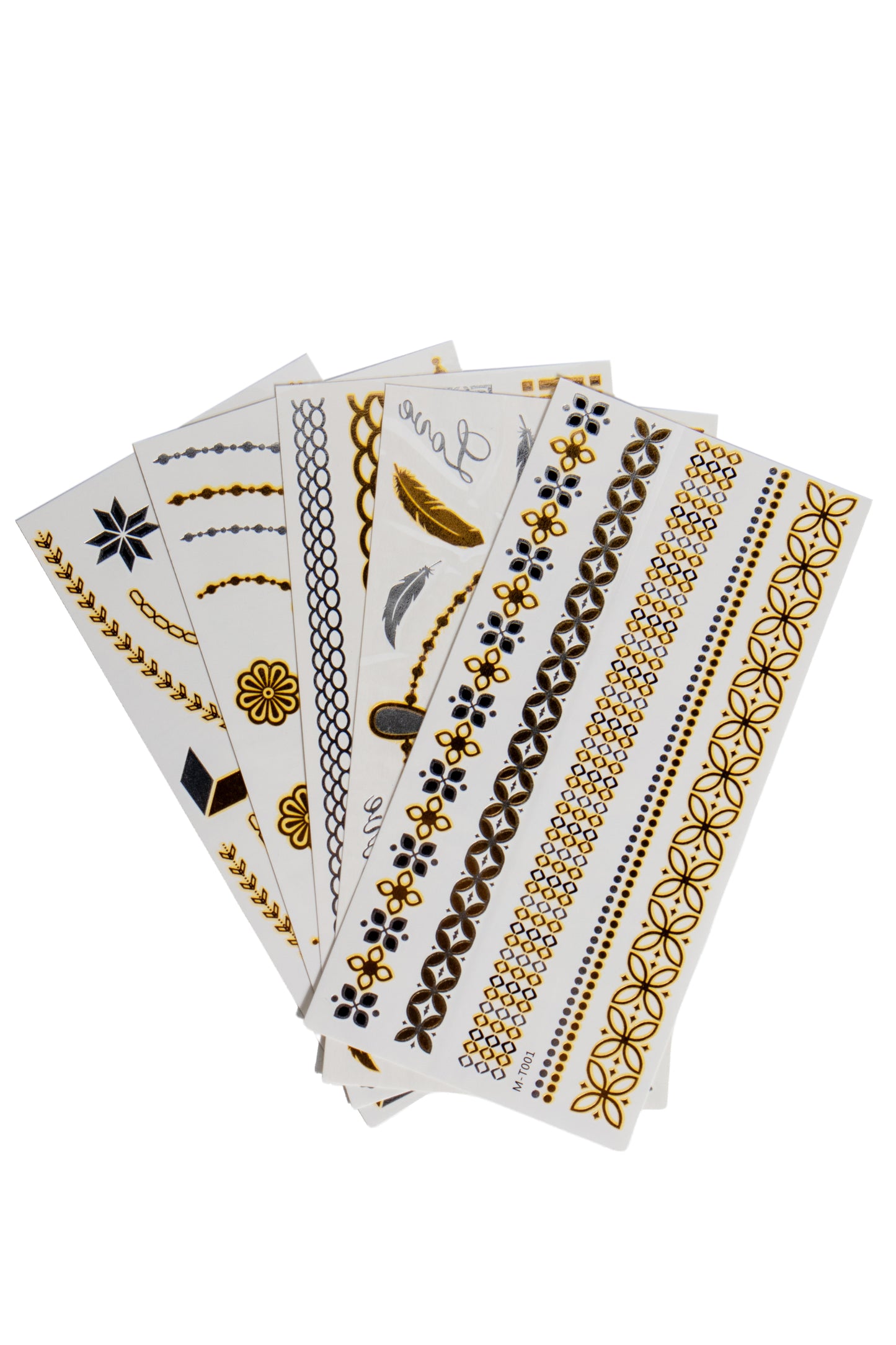 Let Your Light Shine Golden Festival Temporary Tattoo Pack, Gold and Black Temporary Tattoos - AlicePrin.com
