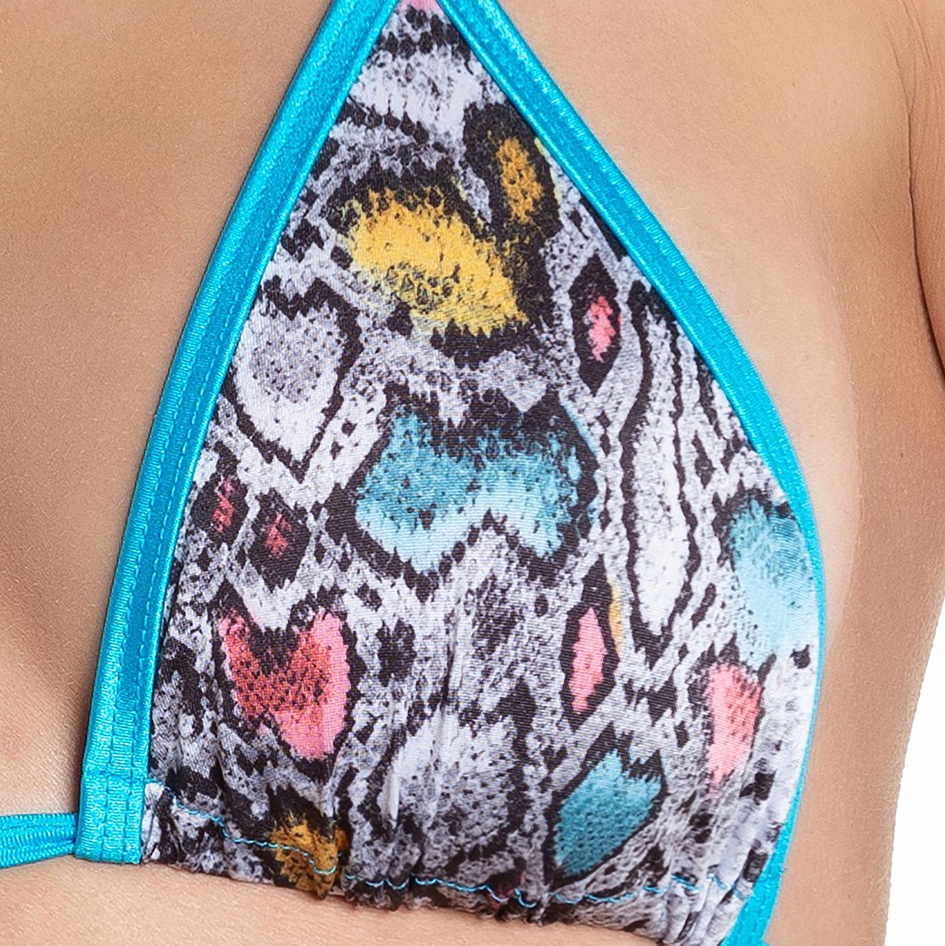 Pops of Venom Dance Bikini, Snake Print Stripper Bikini - AlicePrin.com