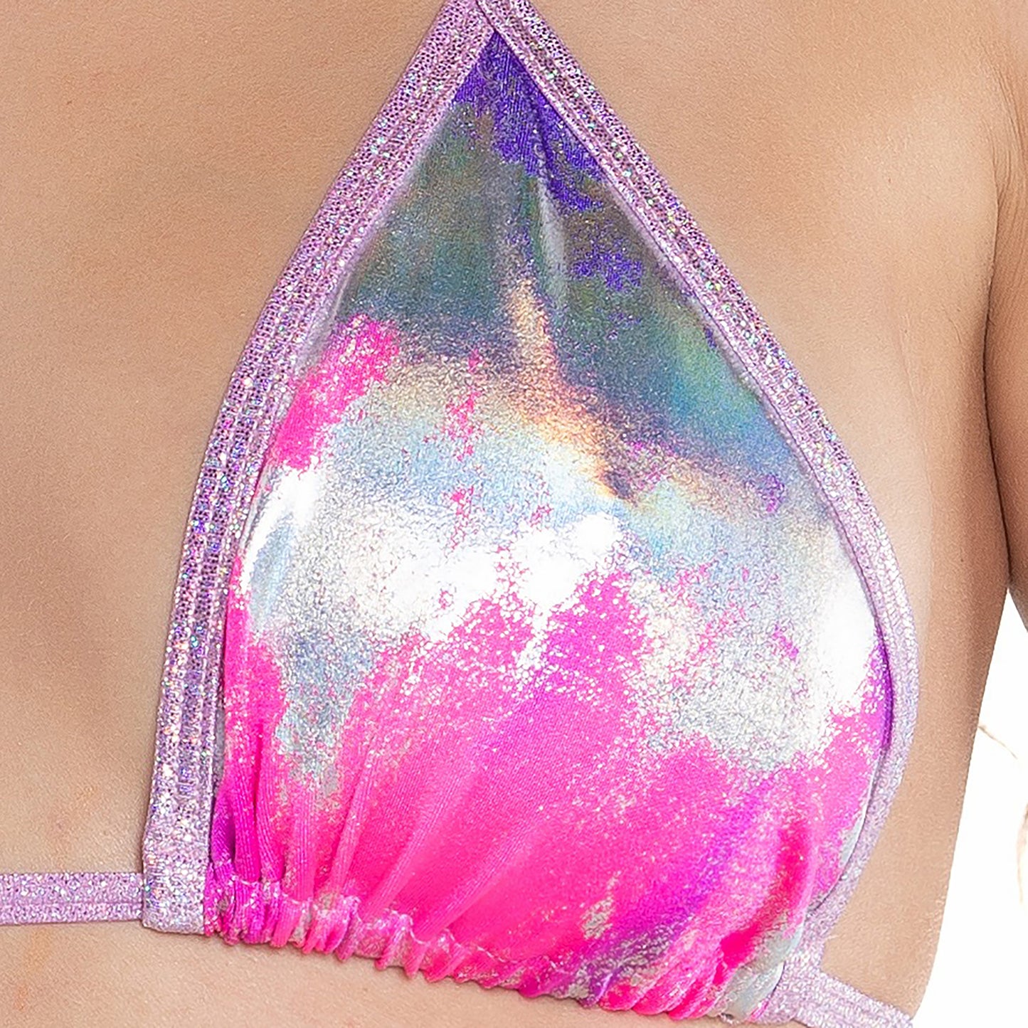 Cosmic Spray Dance Bikini, Purple and Pink Ombre Stripper Bikini - AlicePrin.com