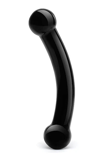 Double Bull Black Dildo, Double Ended Glass Dildo - AlicePrin.com