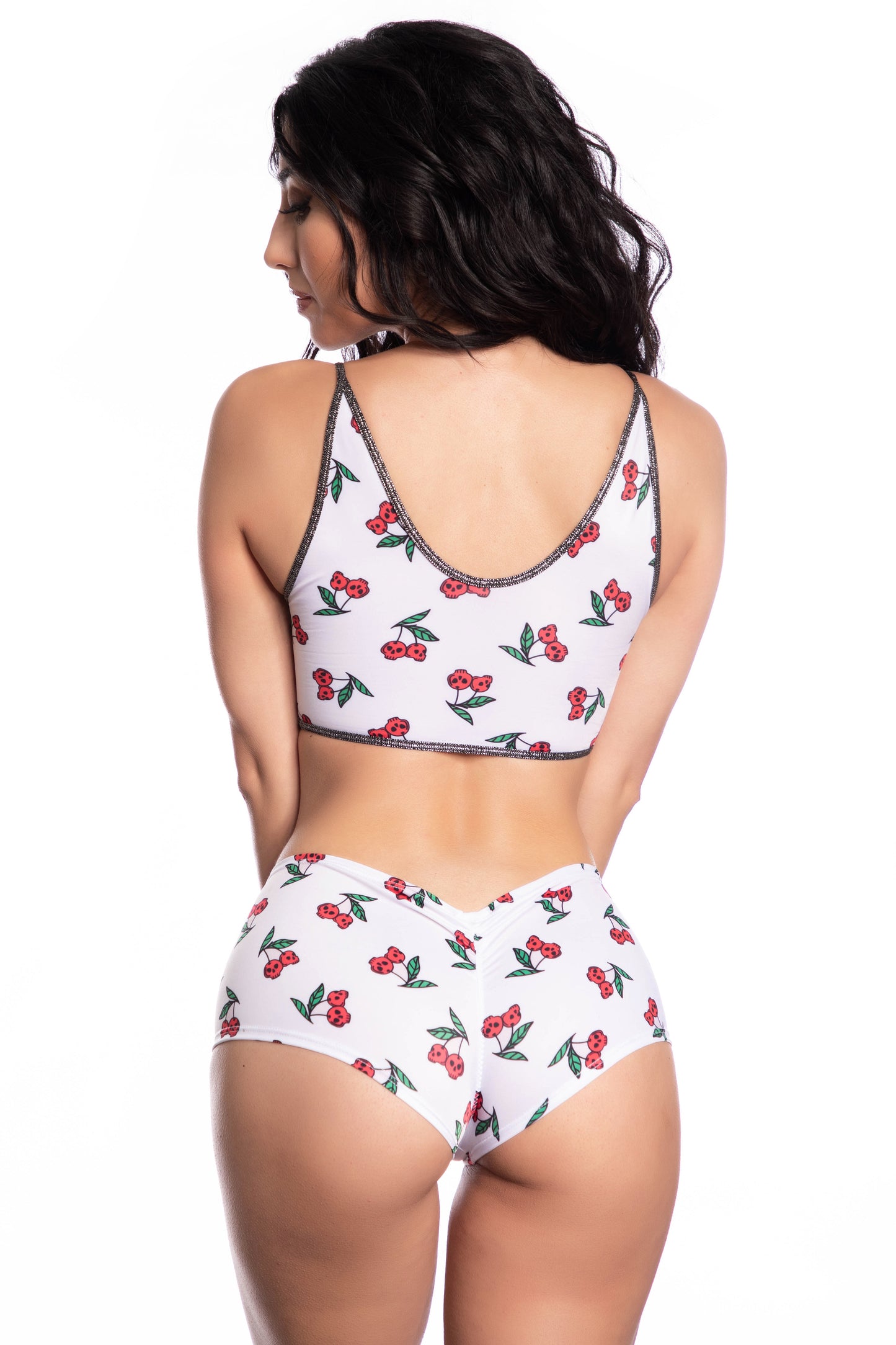 Skull Cherries Boyshorts, Cherry Boyshorts - AlicePrin.com