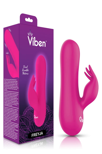 Freyja Mini Triple Ticklers Rabbit Vibe, Pink Rabbit Vibrator - AlicePrin.com