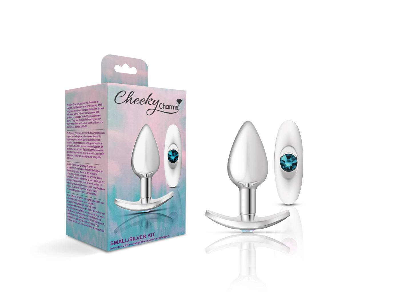 Silver Anchor Butt Plug Kit, Silver Anal Plug Kit - AlicePrin.com