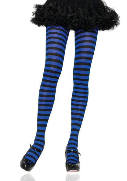 Nylon Striped Tights, Striped Pantyhose - AlicePrin.com