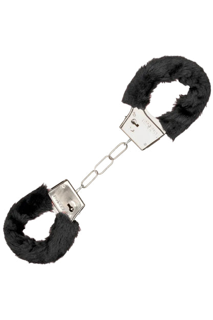 Playful Furry Black Handcuffs, Furry Handcuffs - AlicePrin.com