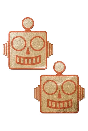 Liquid Gold Robot Pasties, Robot Nipple Pasties - AlicePrin.com