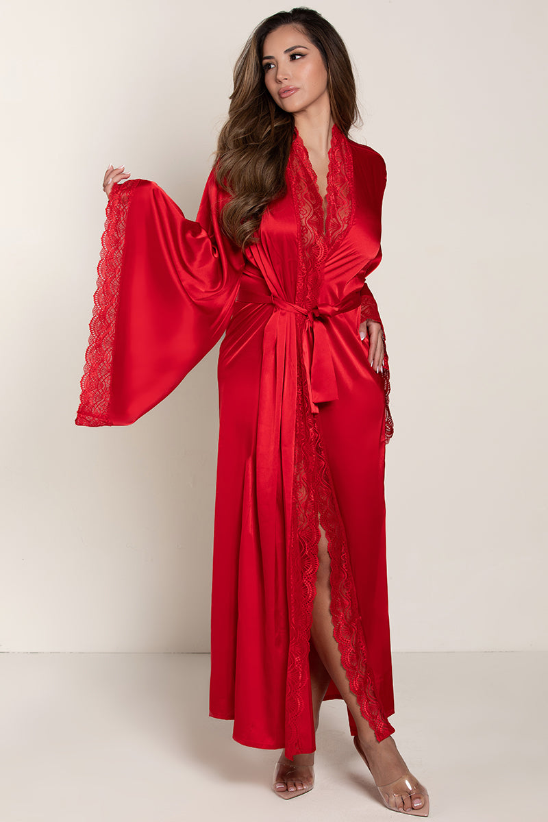 Long Satin Robe
