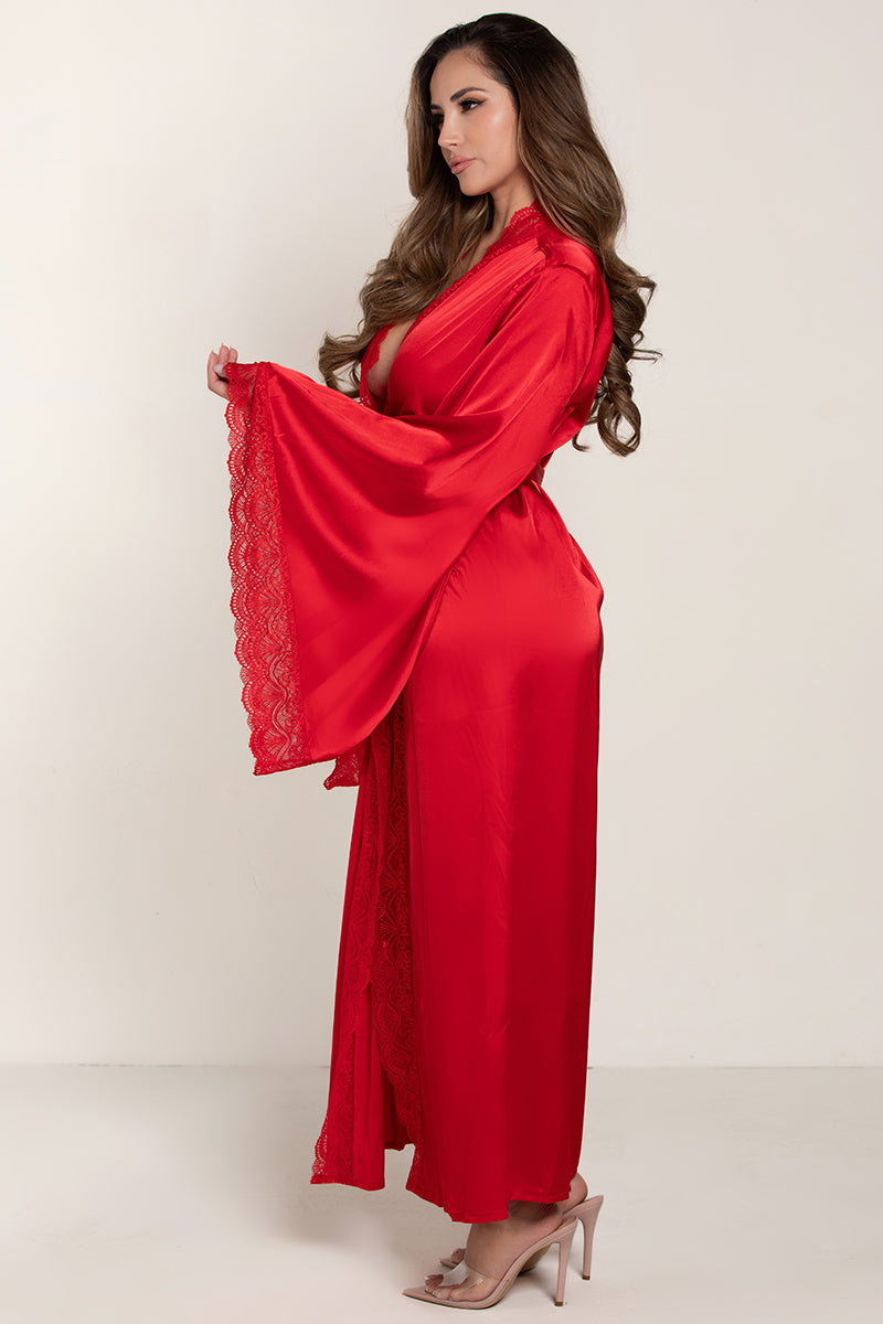 Long Satin Robe