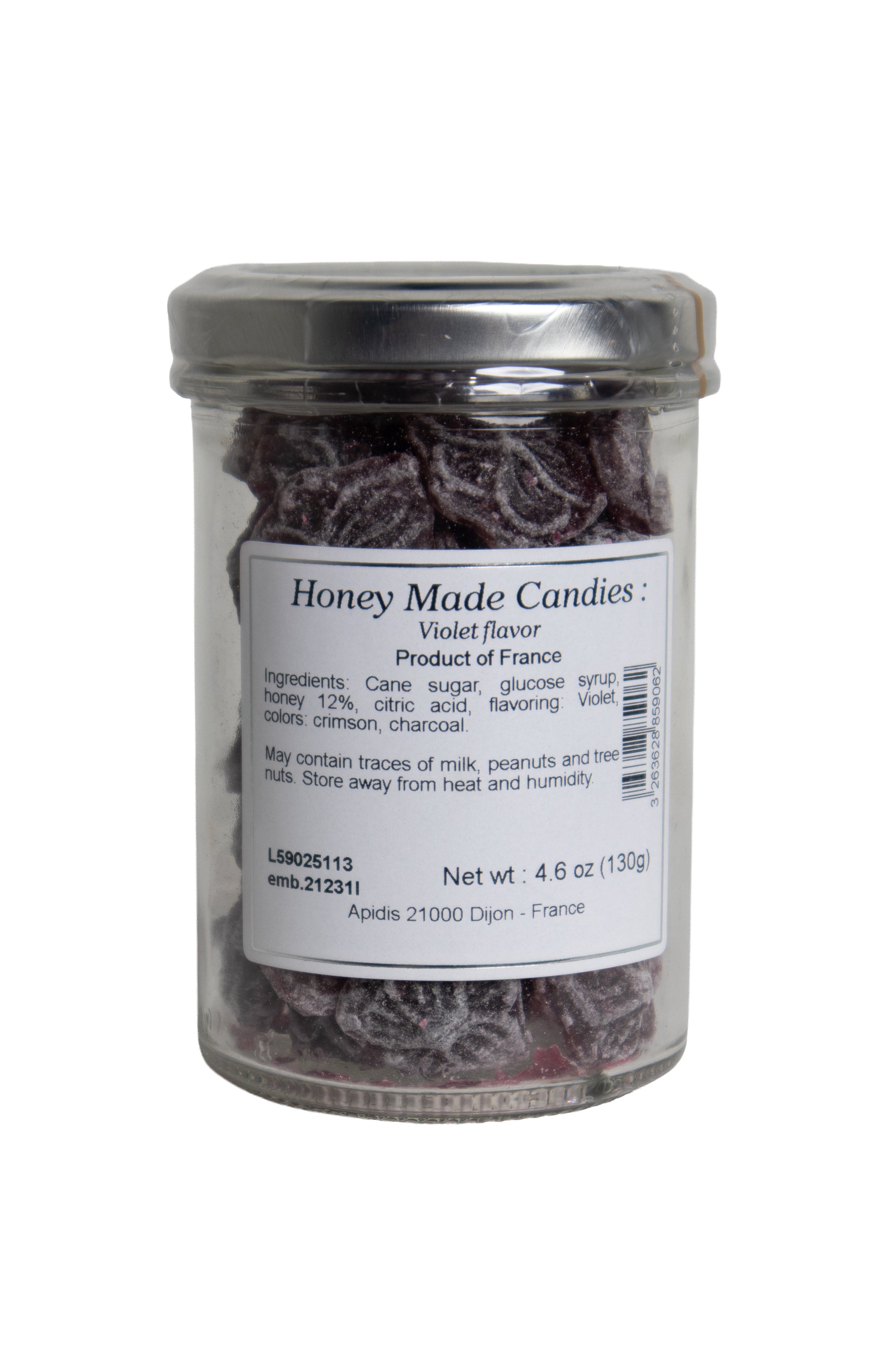 L'Abeille Diligente Violet Honey Made Candies, Violet Hard Candy - AlicePrin.com