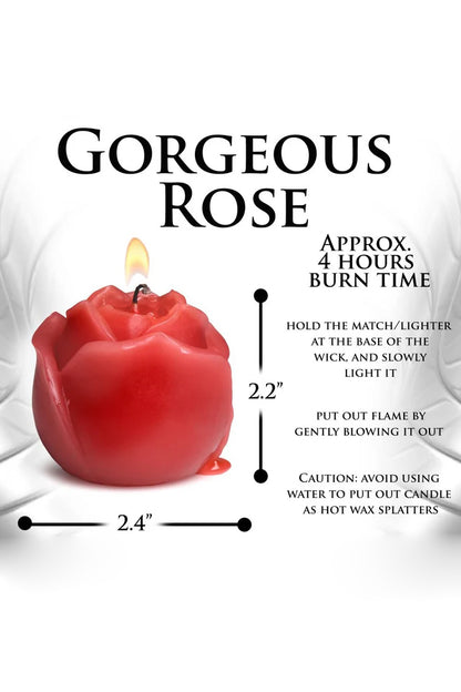 Flaming Rose Drip Candle, Rose Candle - AlicePrin.com