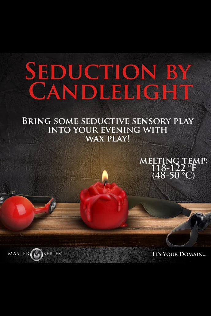 Flaming Rose Drip Candle, Rose Candle - AlicePrin.com