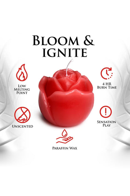 Flaming Rose Drip Candle, Rose Candle - AlicePrin.com