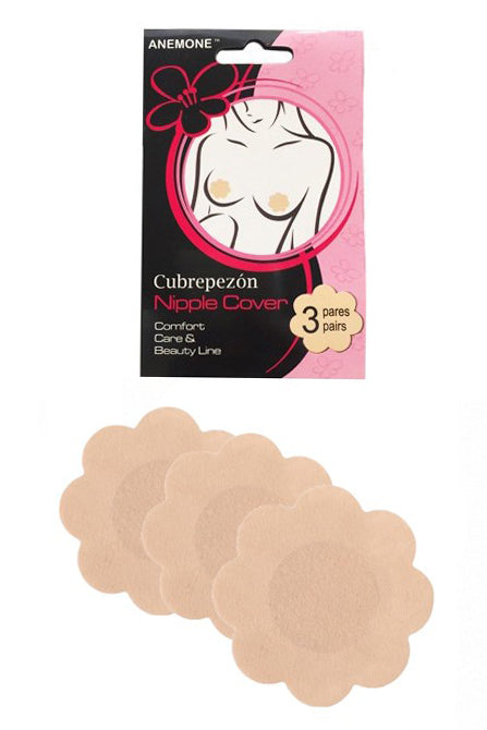 3-Pack Light Nude Floral Pasties, Nude Nipple Covers - AlicePrin.com