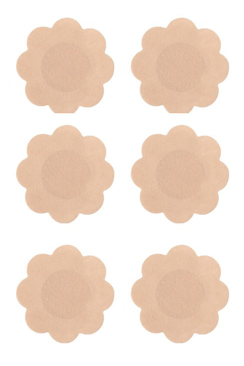 3-Pack Light Nude Floral Pasties, Nude Nipple Covers - AlicePrin.com