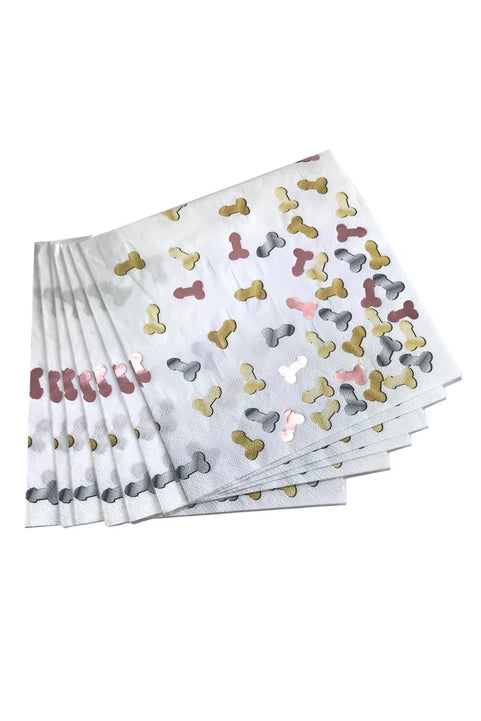 8-Pack Glitterati Penis Party Napkins