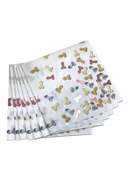 8-Pack Glitterati Penis Party Napkins