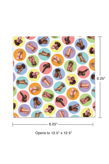 8-Pack Dirty Napkins Mini Penis Cocktail Napkins, Penis Napkins - AlicePrin.com