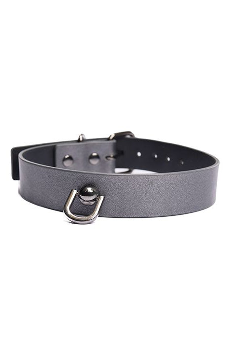Gunmetal Glam Collar and Leash Set, Black Collar Set - AlicePrin.com