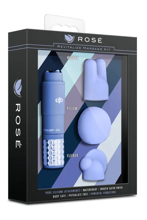 Periwinkle Rosé Revitalize Massage Kit, Blue Vibrator Kit - AlicePrin.com