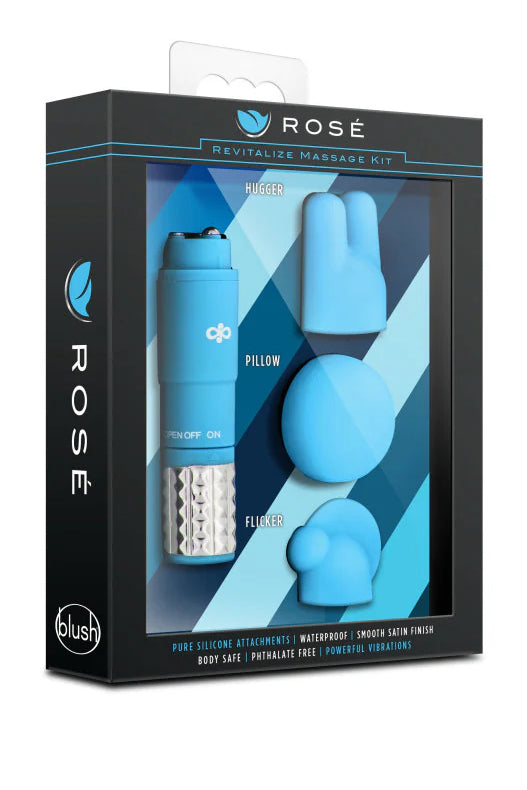 Blue Rosé Revitalize Massage Kit, Blue Vibrator Kit - AlicePrin.com