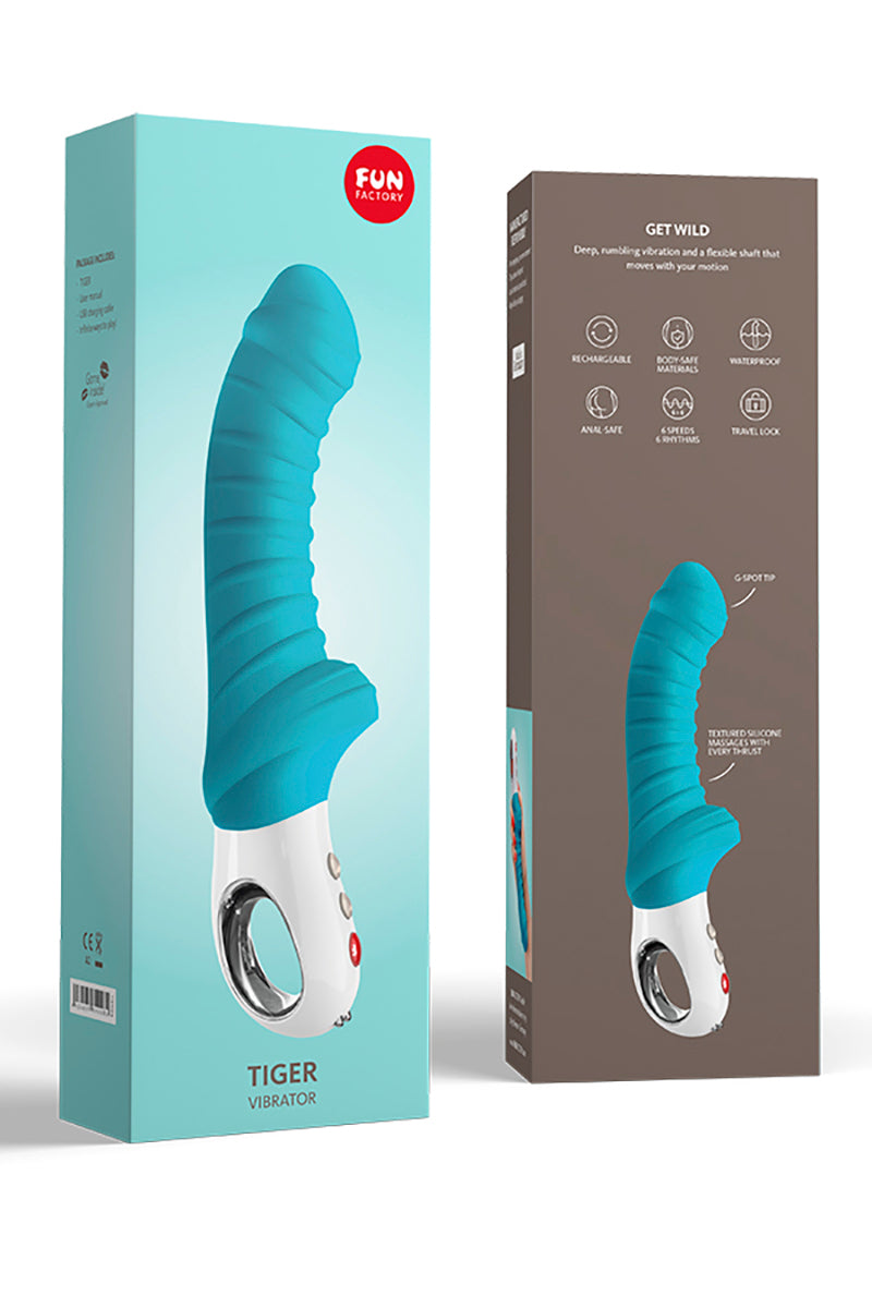Tiger G5 Vibrator, Ribbed Vibrating Dildo - AlicePrin.com