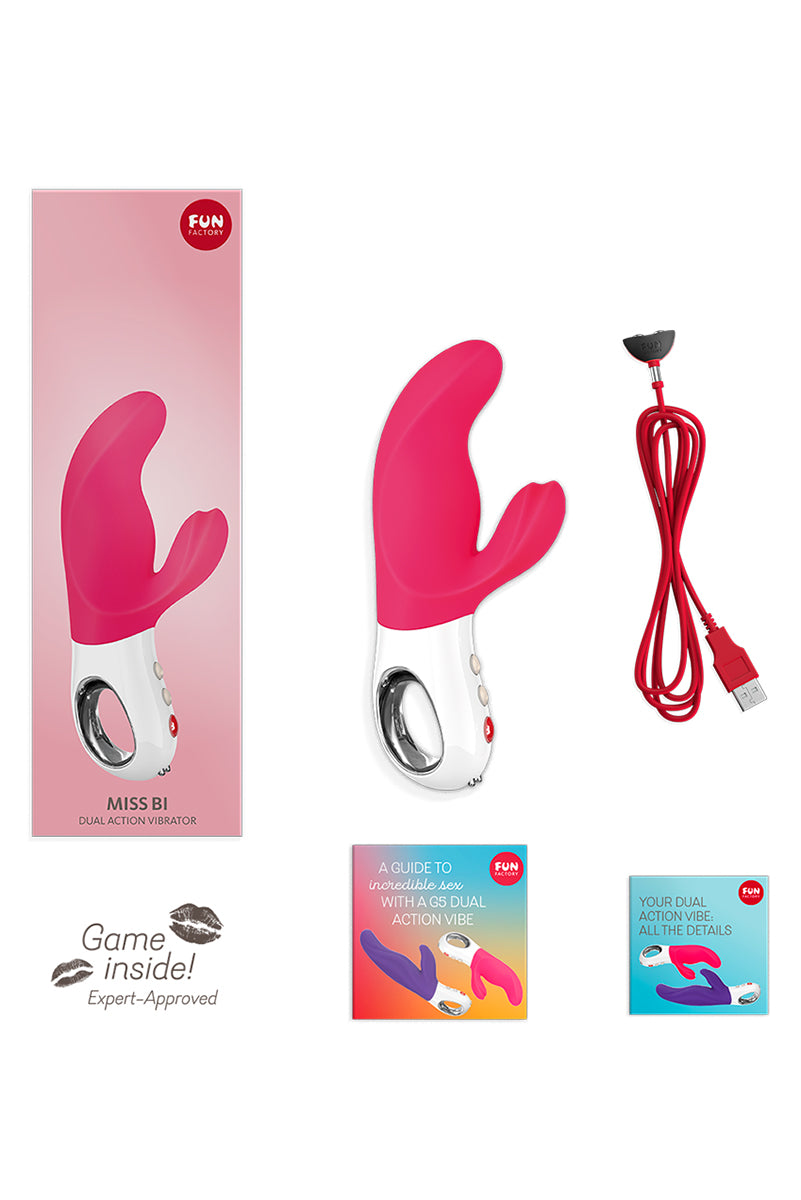 Miss Bi G5 Dual Vibrator, Pink Vibrating Dildo - AlicePrin.com