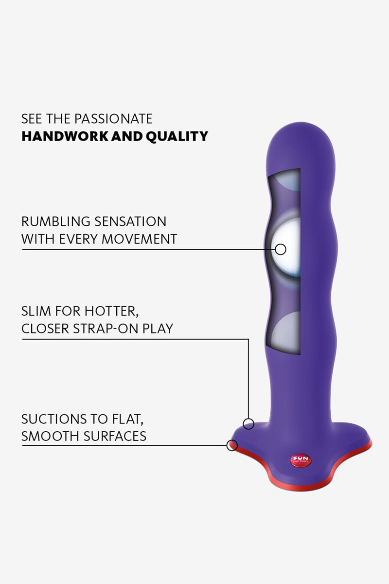 Bouncer Rumbling Dildo, Purple Flat Base Dildo - AlicePrin.com