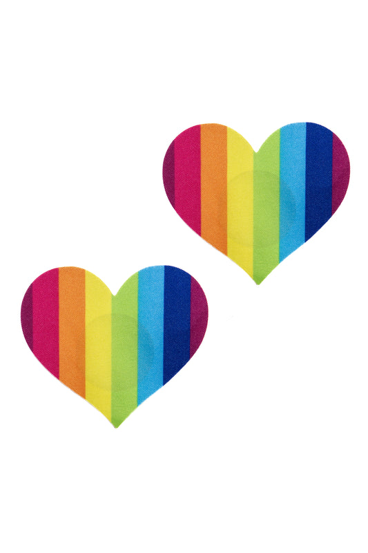 Rainbow Heart Pasties, Rainbow Pasties, Pride Pasties - AlicePrin.com