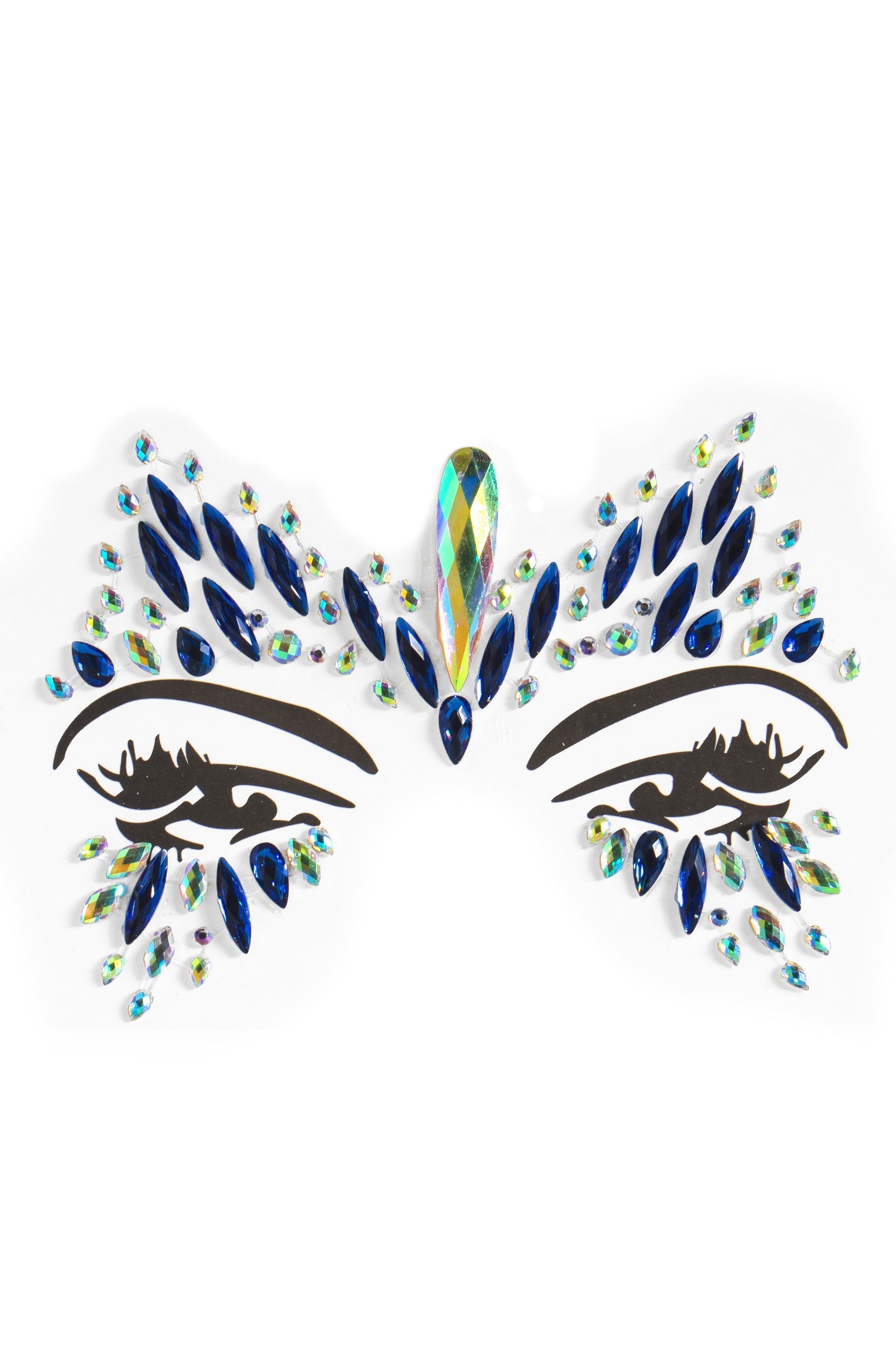 Pride Spikes Face Gems, Green Green Face Stickers - AlicePrin.com