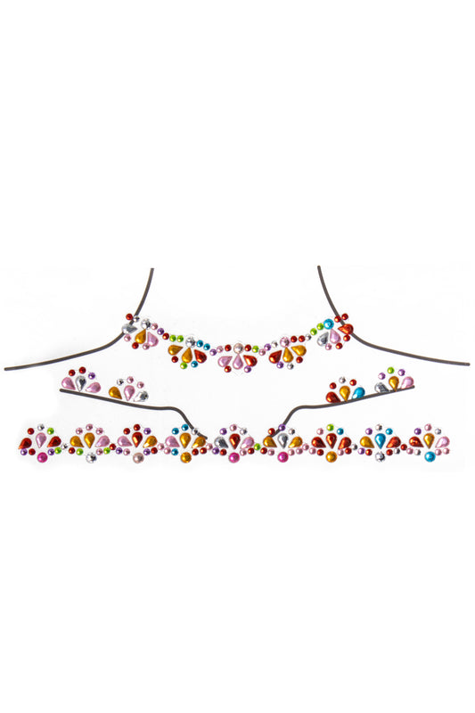 Rainbow Explosion Body Gems, Rainbow Body Gems - AlicePrin.com