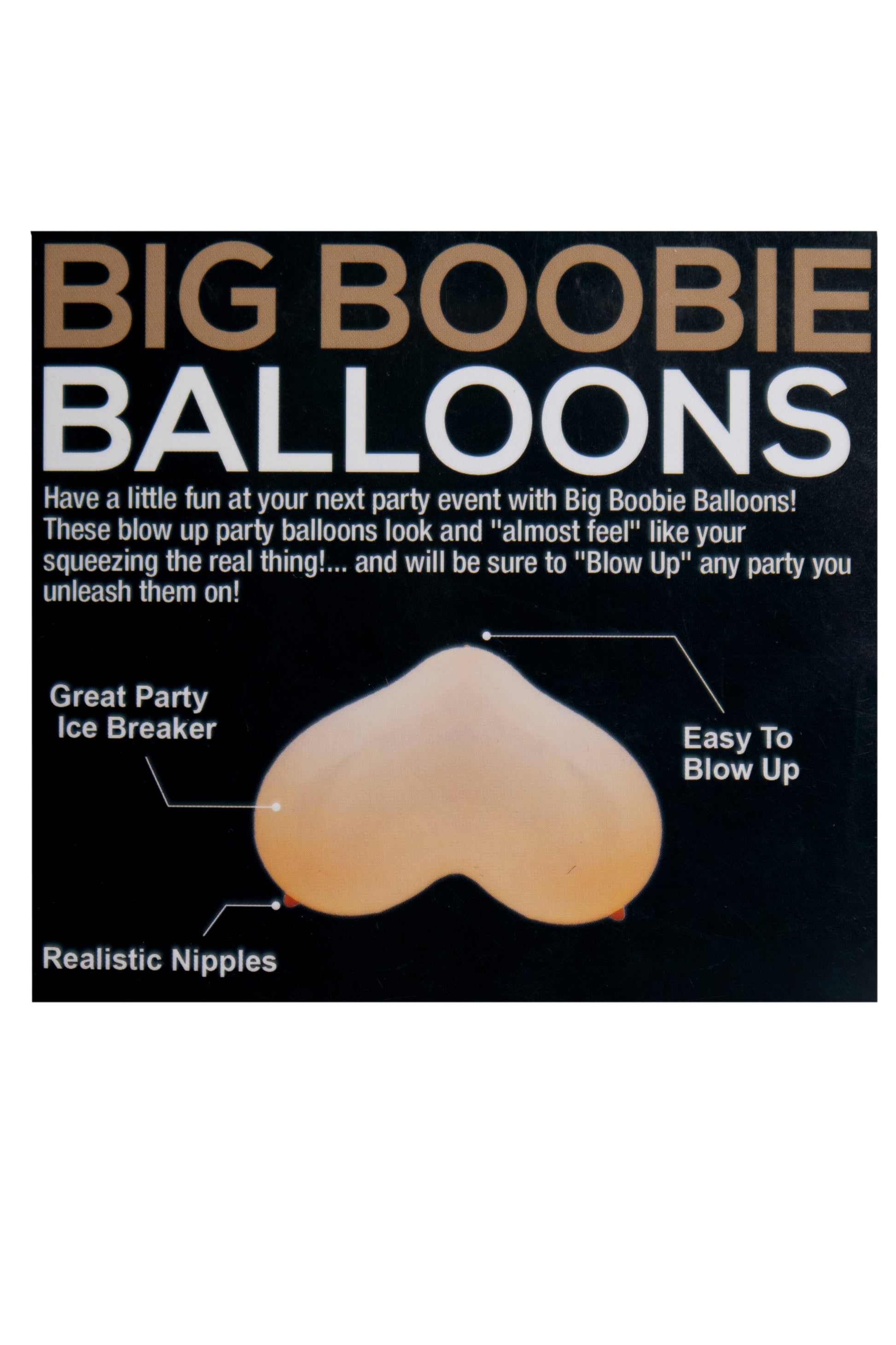 6-Pack Big Boobie Balloons, Boob Balloons - AlicePrin.com
