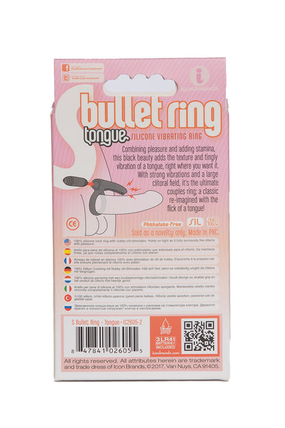 Men's Tongue Bullet Cock Ring