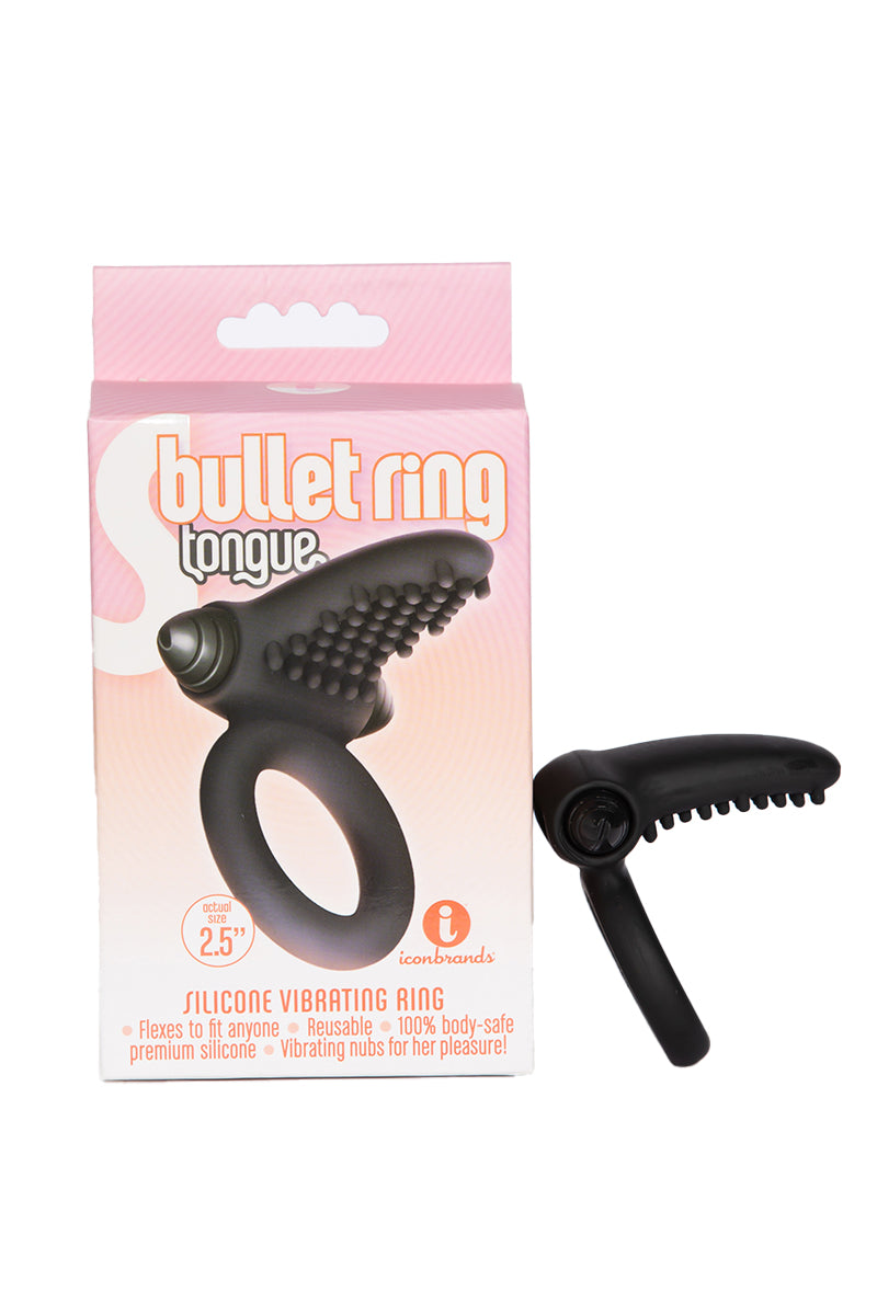 Men's Tongue Bullet Cock Ring