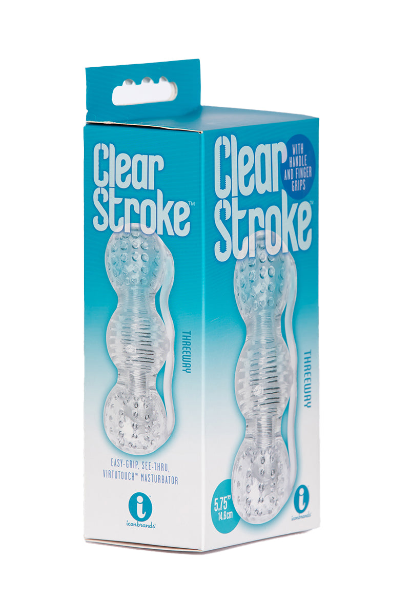 Men's Clear Threeway Masturbator