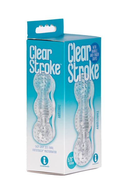 Men's Clear Threeway Masturbator