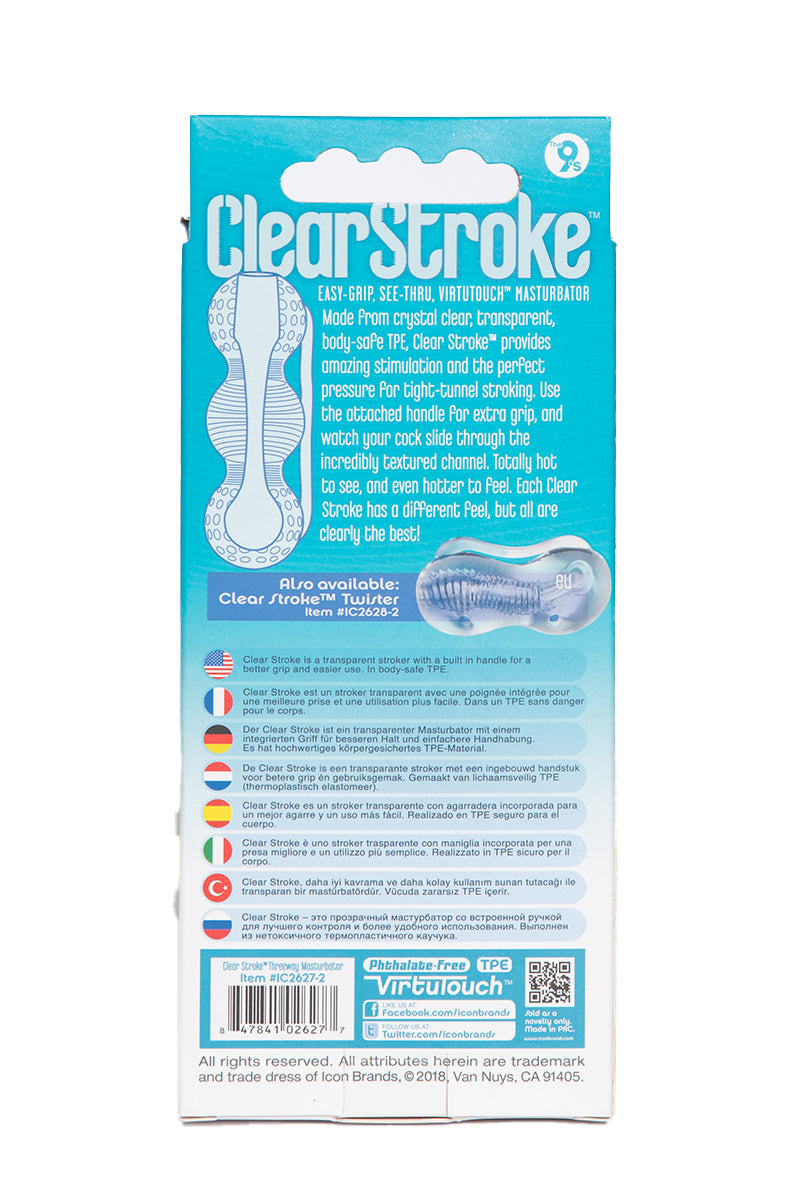 Men's Clear Threeway Masturbator