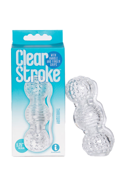 Men's Clear Threeway Masturbator