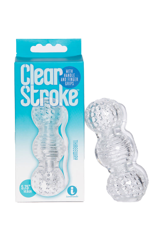 Men's Clear Threeway Masturbator