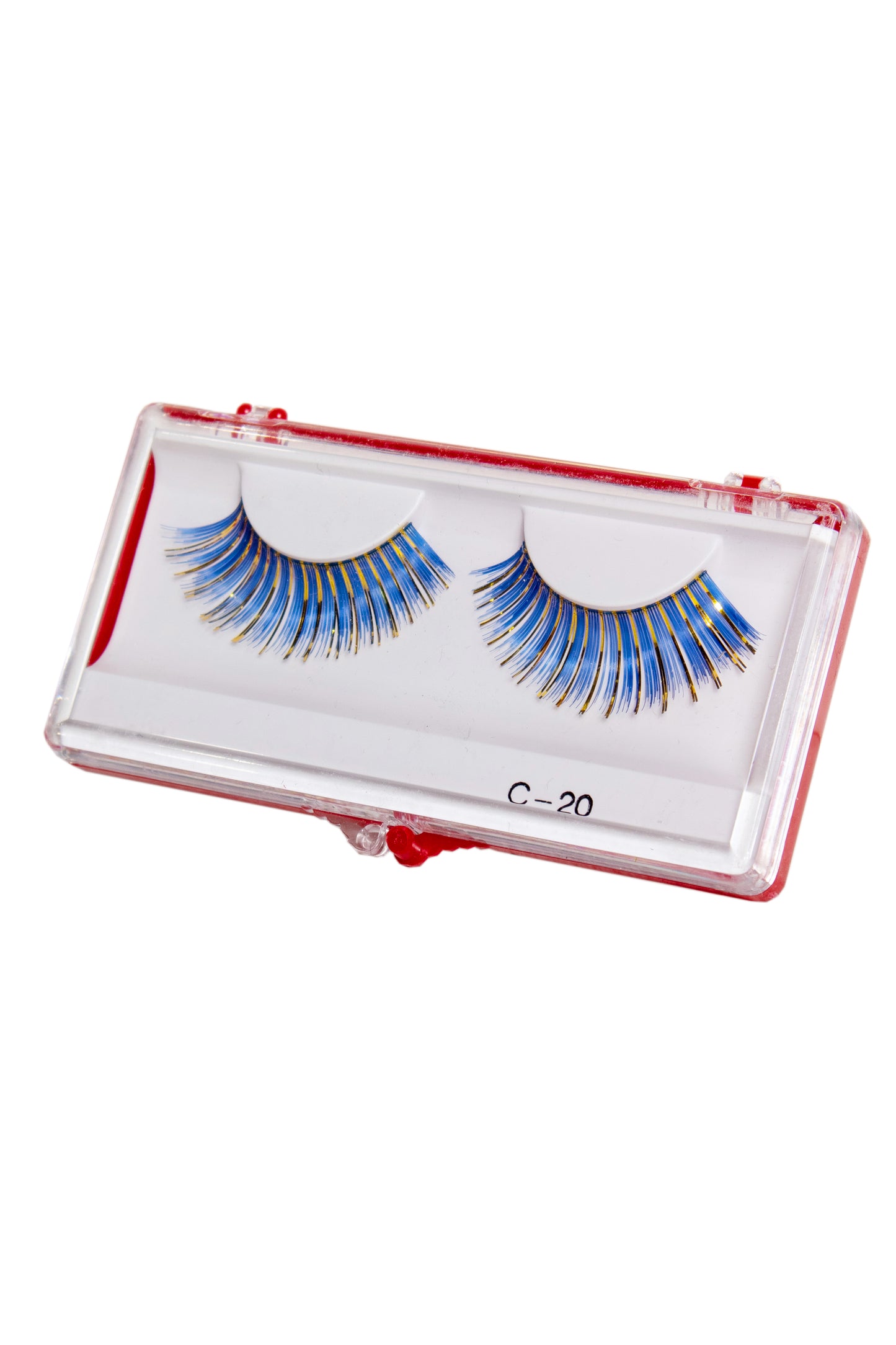 Royal Blue and Gold Lashes, Blue and Gold Fake Lashes - AlicePrin.com